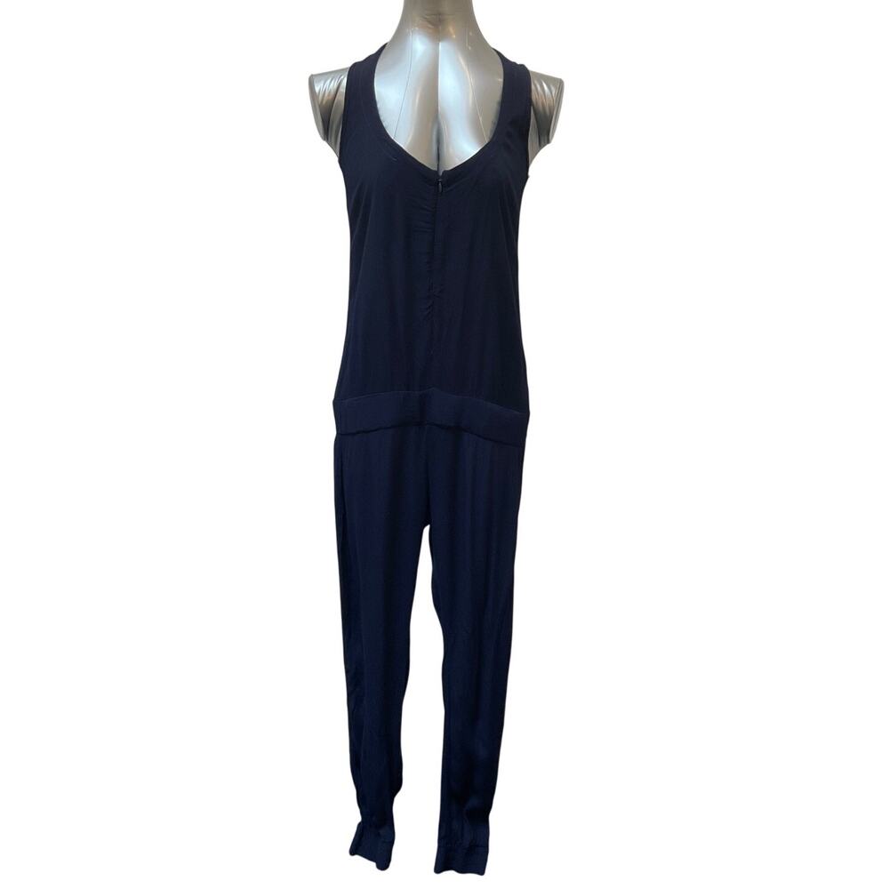 Monrow Sleeveless Jumpsuit Women's Size Small Navy Blue
